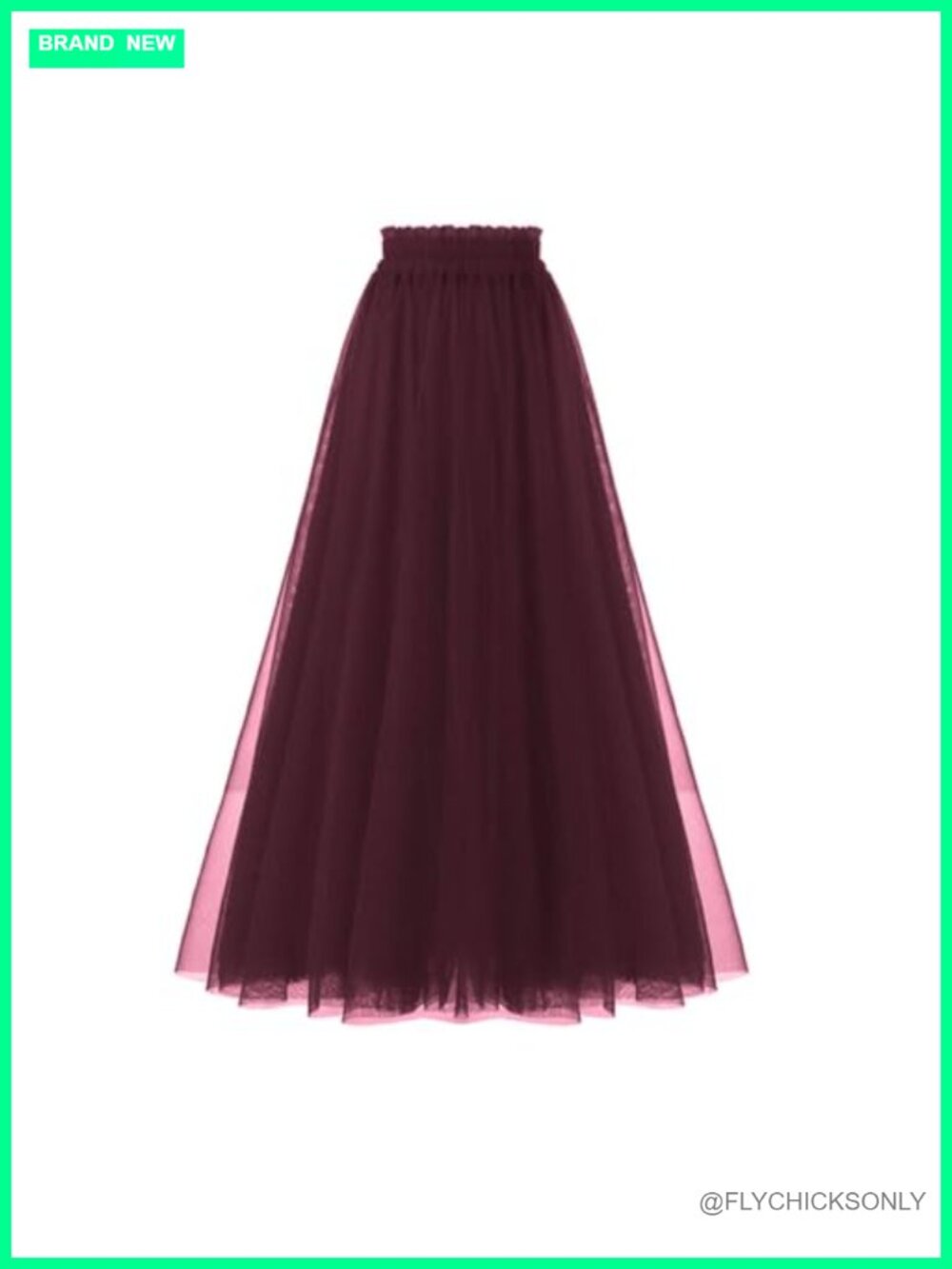 Women's A-Line Tulle Skirt Layered Mesh Tutu High Waist Full Flowy